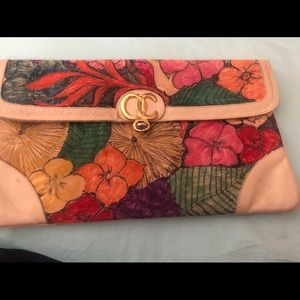 Customized Oleg Cassini  Leather Clutch